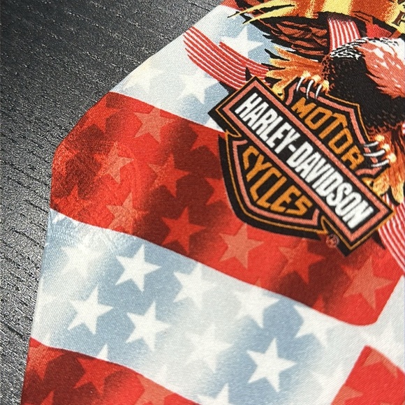 Harley-Davidson Flag and Eagle Patriotic Silk Neck Tie - Picture 8 of 9